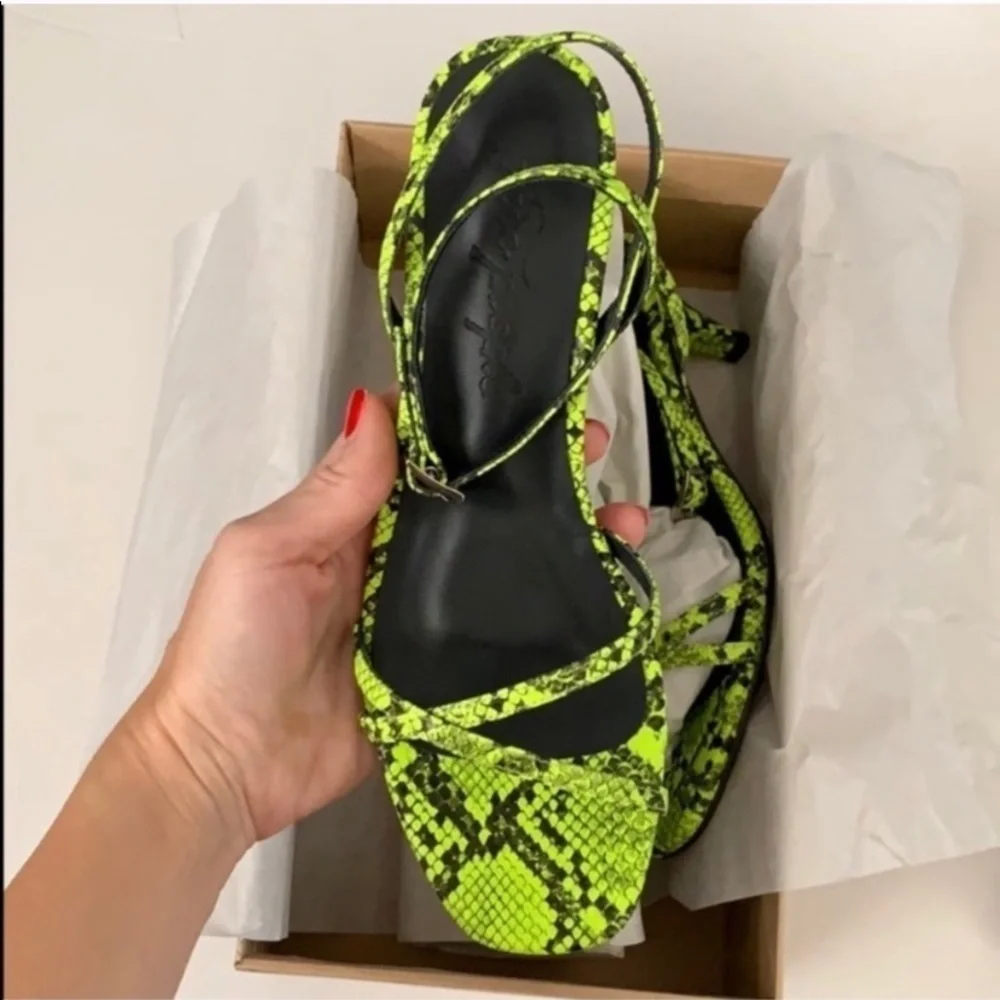 Free People Strappy Kitten Heel Sandals